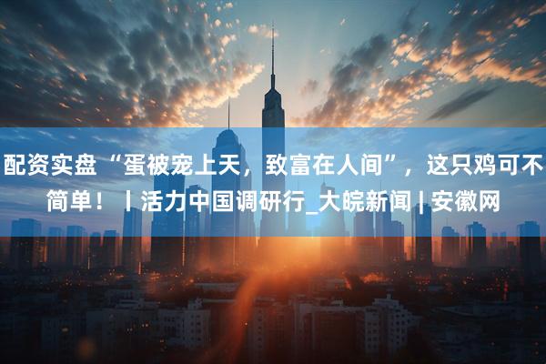 配资实盘 “蛋被宠上天，致富在人间”，这只鸡可不简单！丨活力中国调研行_大皖新闻 | 安徽网